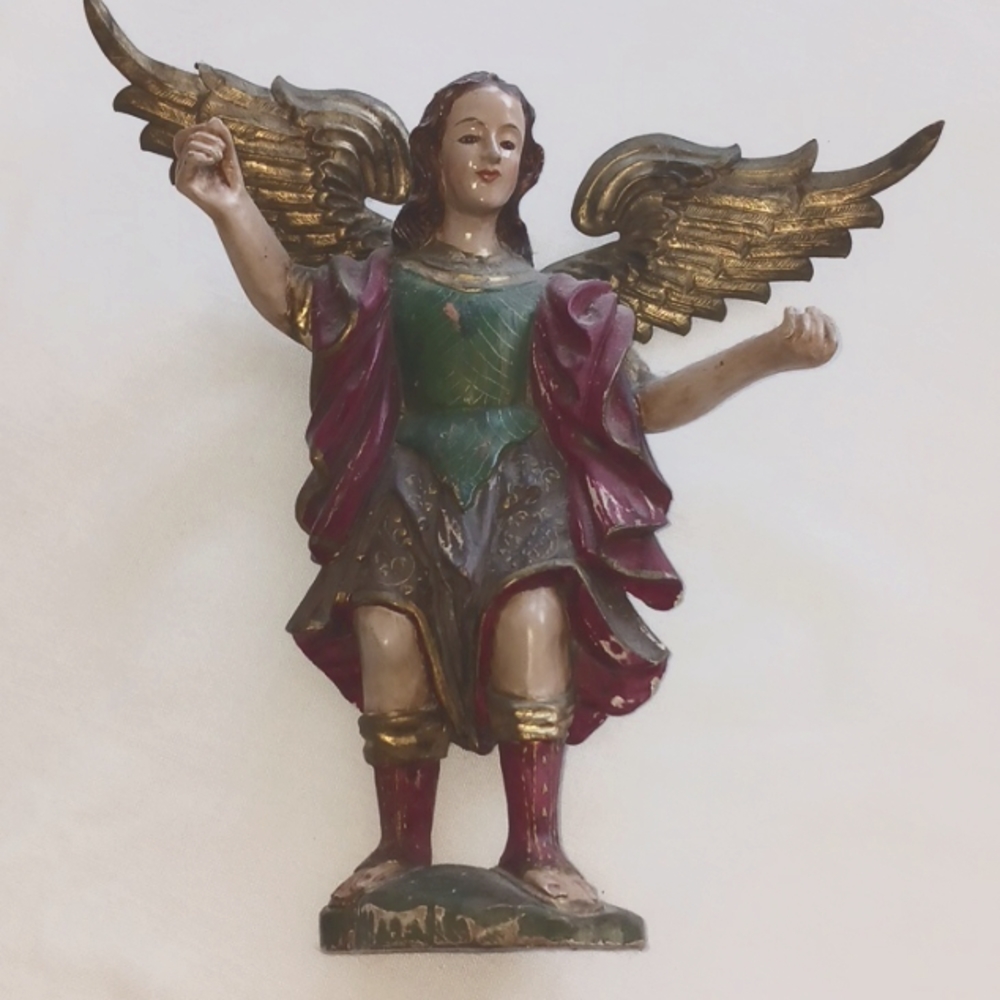 Antique St. Michael Archangel figure. Very rare